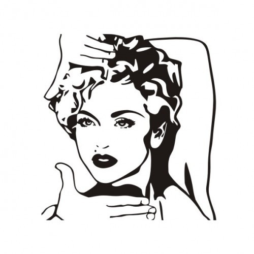 500x500 Madonna Line Drawing