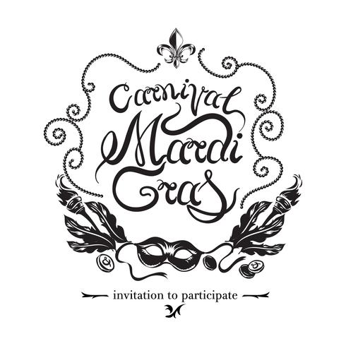 490x490 Golden Carnival Mask With Feathers Vector Illustration, Beautiful