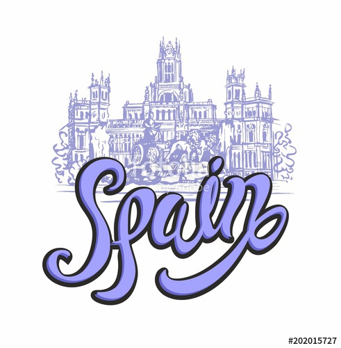 491x500 travel trip to spain city of madrid sketch cybele palace