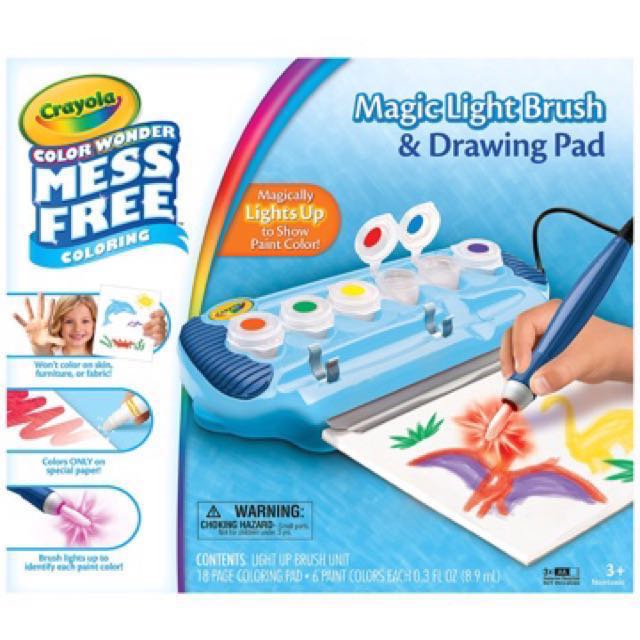 640x640 Crayola Colour Wonder Magic Light Brush Drawing Pad, Babies