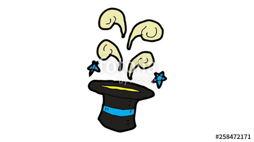 500x281 Kids Drawing White Screen With Theme Of Magic Hat Stock Footage