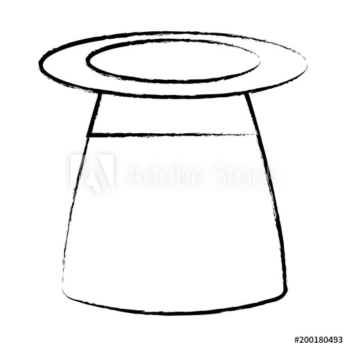 500x500 Magic Hat Icon Over White Background, Vector Illustration