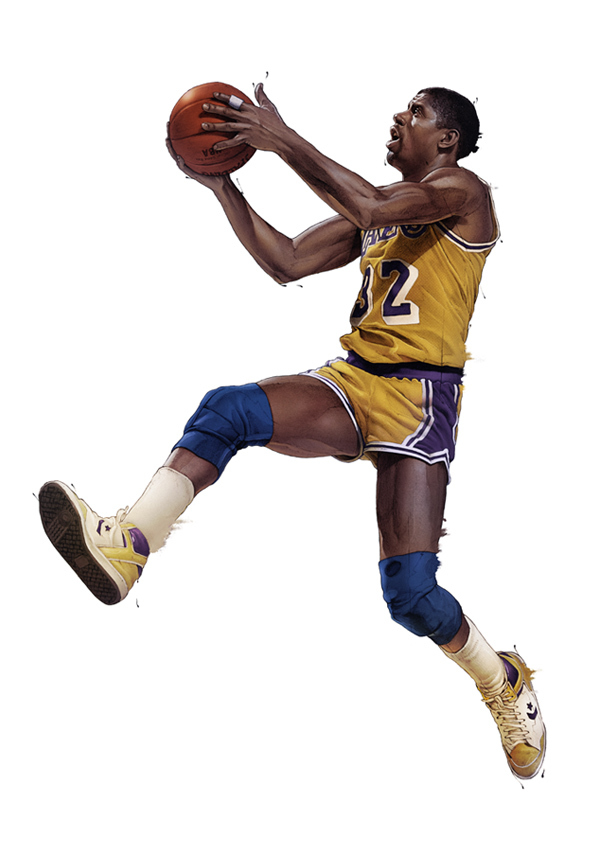 600x863 Magic Johnson Remastered Moment Art Hooped Up
