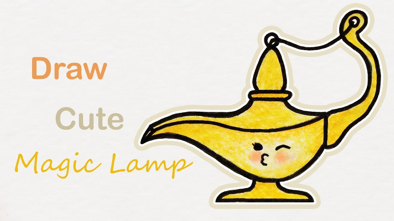 1280x720 How To Draw A Cute Magic Lamp Step