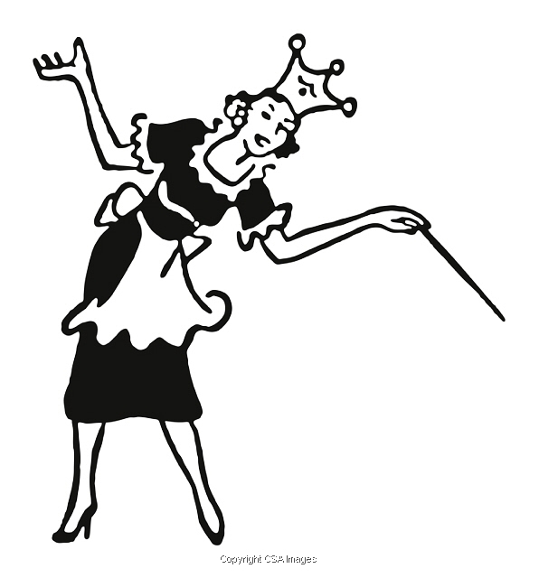 596x640 Csa Images Woman In Apron With Crown And Magic Wand