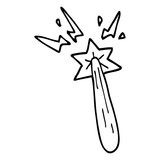 160x160 Line Drawing Cartoon Magic Wand Stock Image And Royalty Free