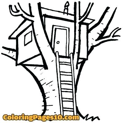 400x400 Printable Tree House Coloring