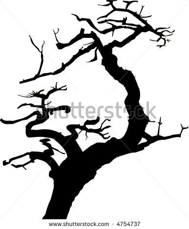 387x470 Stock Vector Vector Silhouette Of Gnarled Old Tree Templates