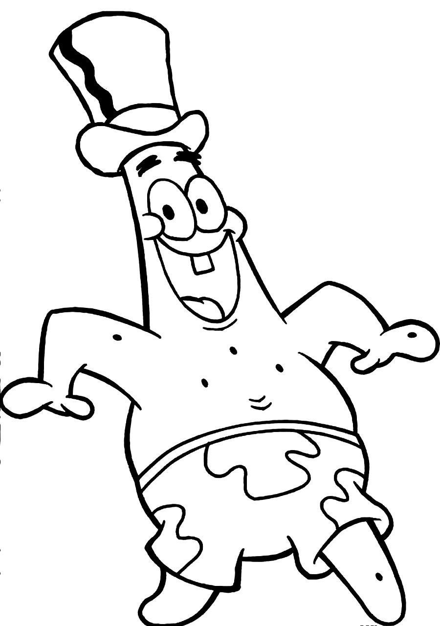 900x1281 Download Patrick Feels So Happy To Wear A Magician Hat Spongebob