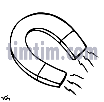 411x402 Free Drawing Of Magnet Bw From The Category Science Space