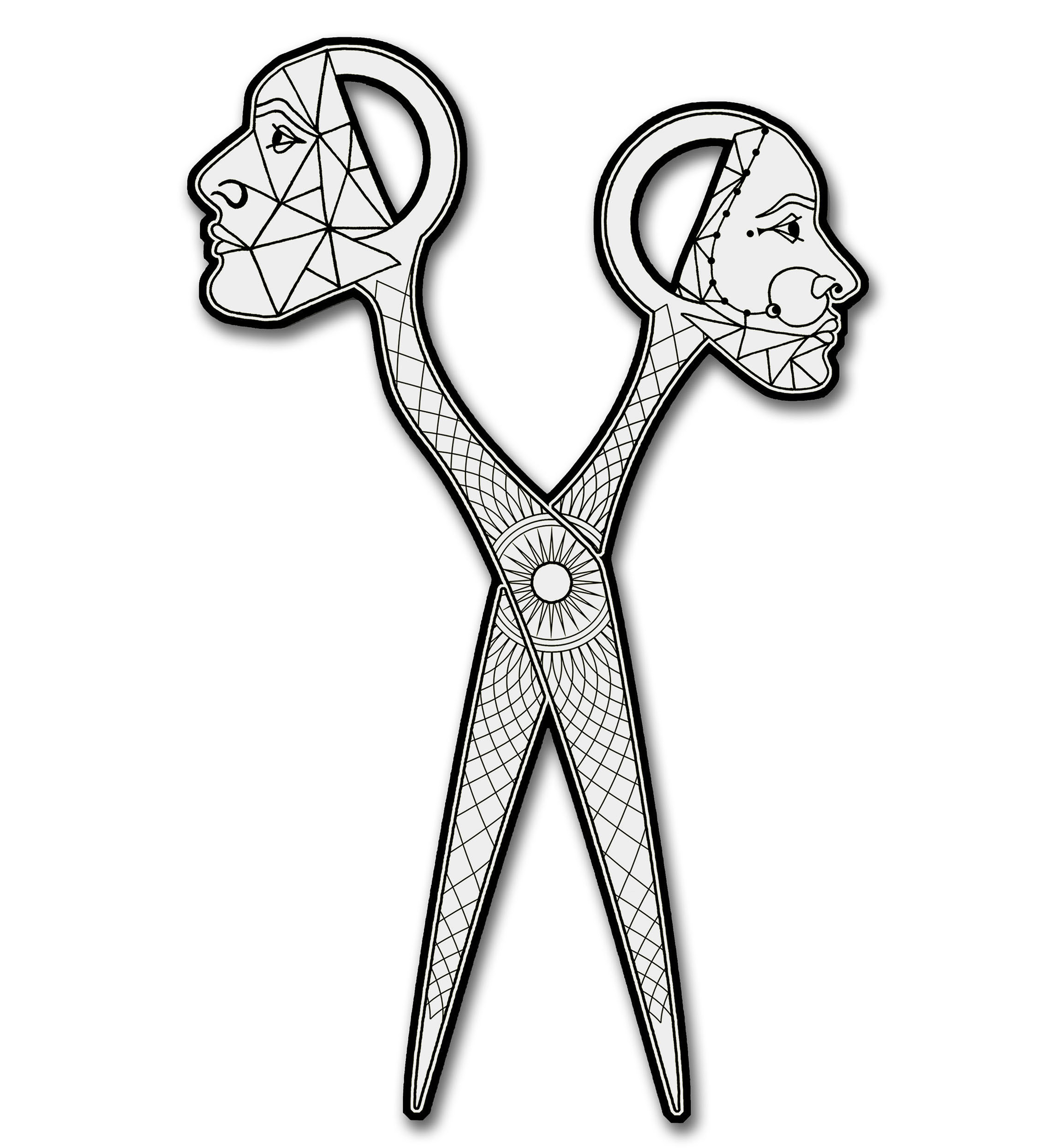 2304x2488 Surreal Art Scissor Head Fridge Magnet Psychedelic Art Decor Etsy