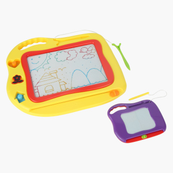 345x345 Juniors Magnetic Drawing Board And Pen Set Yellow Comes