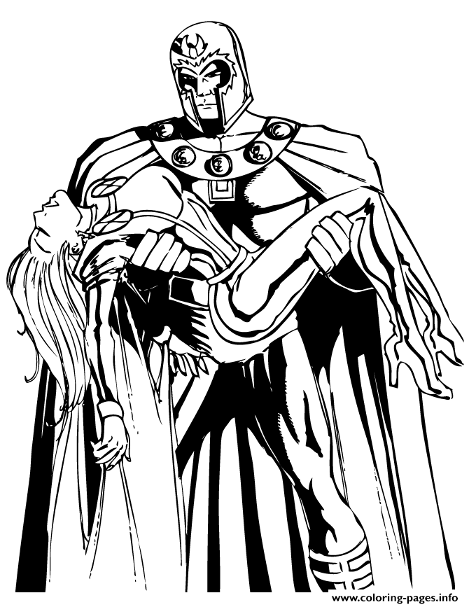 670x867 X Men Villain Magneto Coloring Pages Printable
