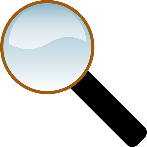 500x500 Glossy Magnifying Glass Vector Drawing