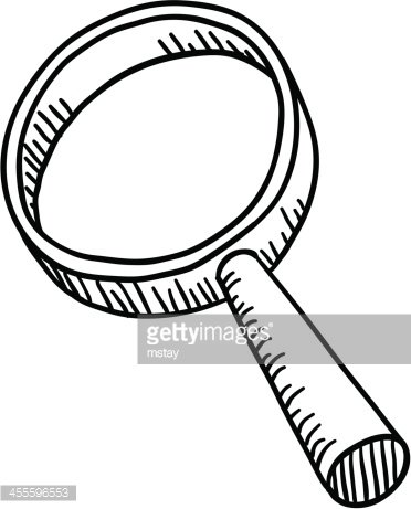 372x461 Magnifying Glass Sketch Premium Clipart