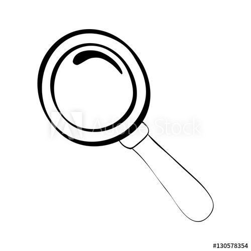 500x500 Magnifying Glass Draw Icon Vector Illustration Graphic Design