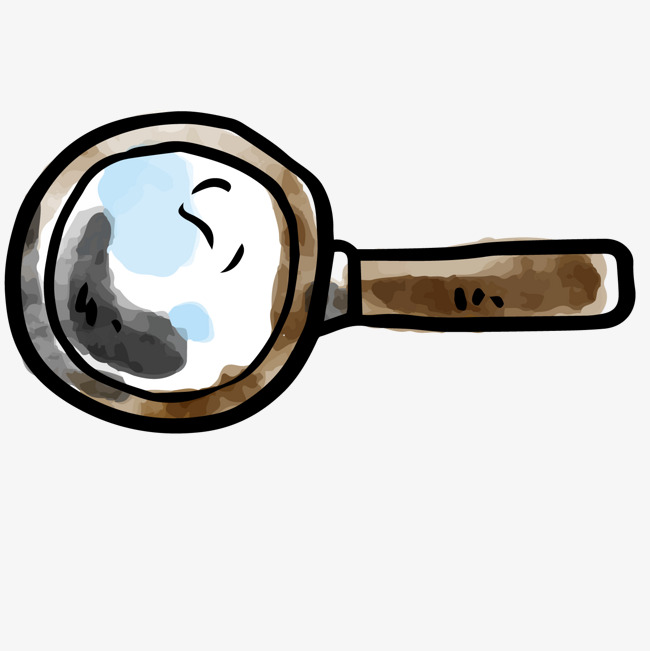 650x651 Watercolor Drawing Magnifying Glass Vector, Watercolor Magnifying