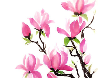340x270 Magnolia Painting Etsy