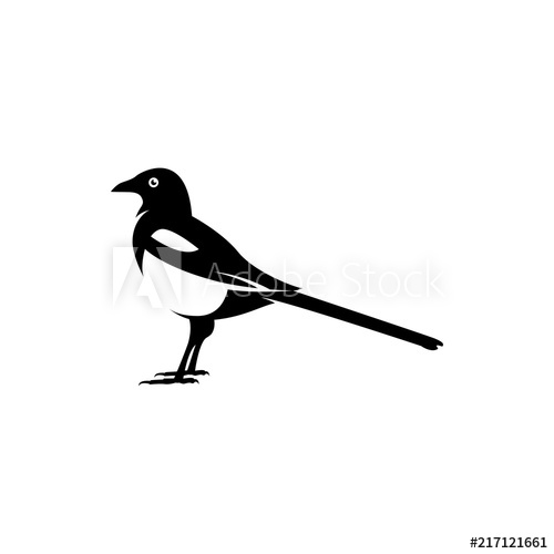 500x500 Magpie Silhouette