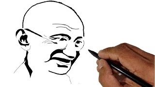 320x180 how to draw mahatma gandhi