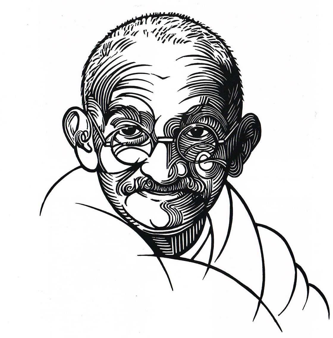 Mahatma Gandhi Drawing Free download on ClipArtMag