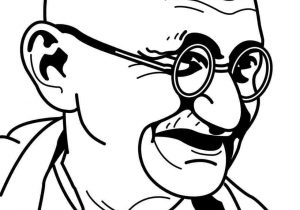 300x210 easy sketch of mahatma gandhi for kids