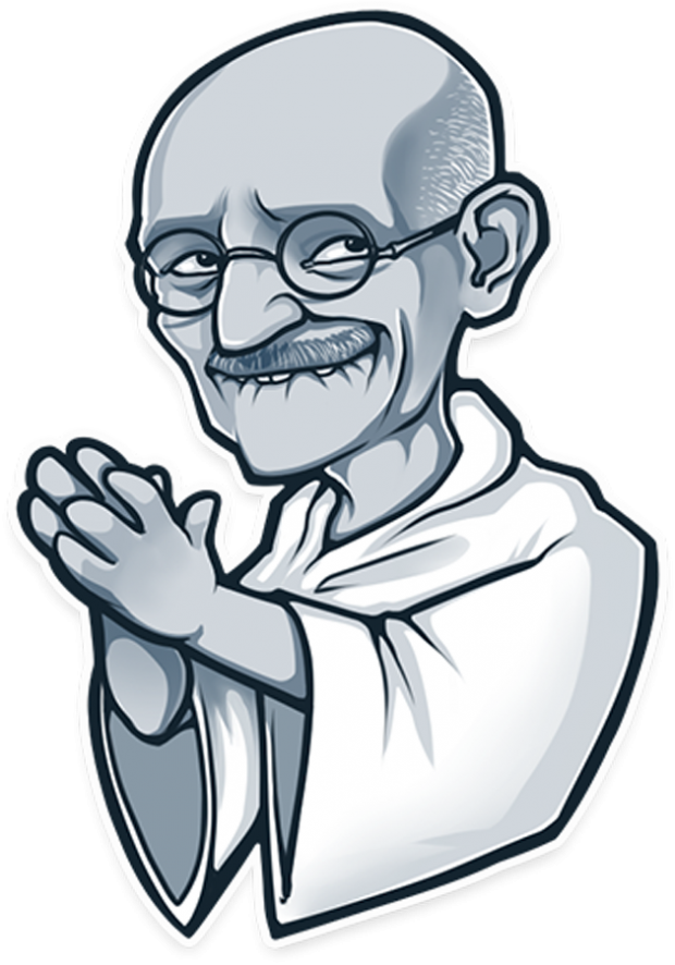 620x886 Collection Of Free Gandhi Drawing Sticker Download On Ui Ex