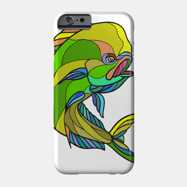630x630 mahi mahi dorado dolphin fish drawing