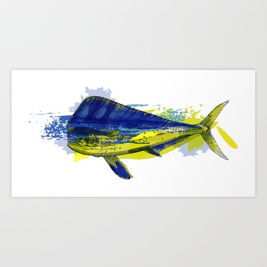 550x550 el dorado, dolphin, mahi mahi art print
