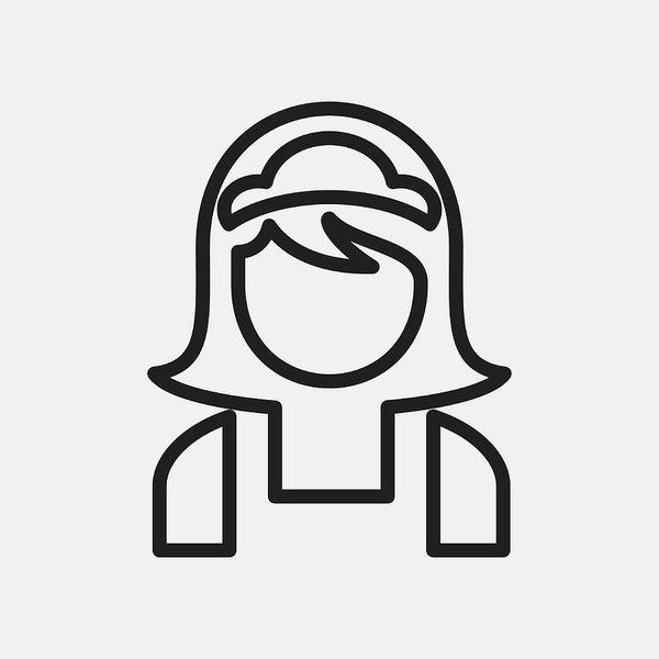 600x600 Maid Icon Illustration Art Print
