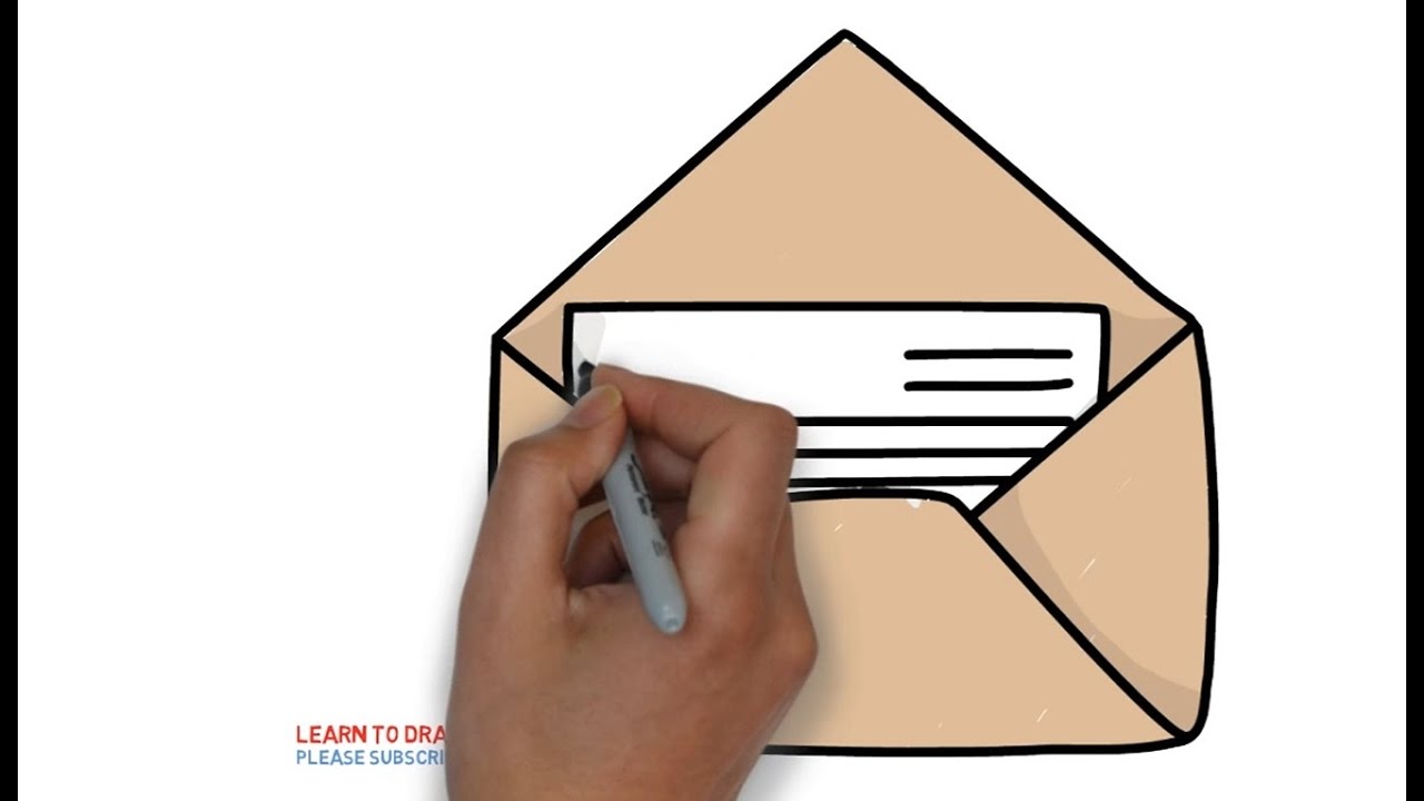 1280x720 How To Draw A Mail Letter For Kids Step