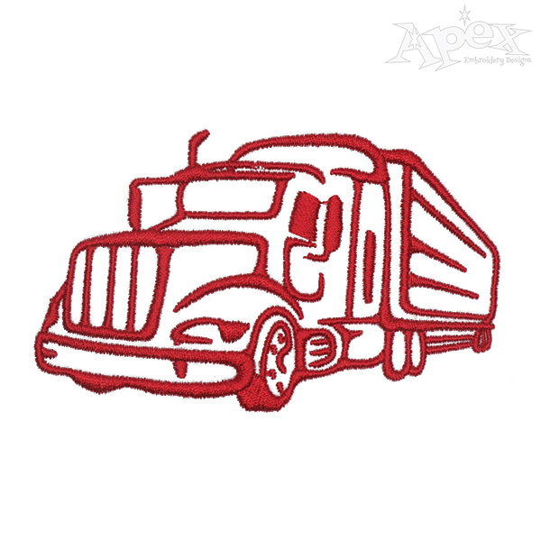 600x600 Mail Truck Embroidery Design