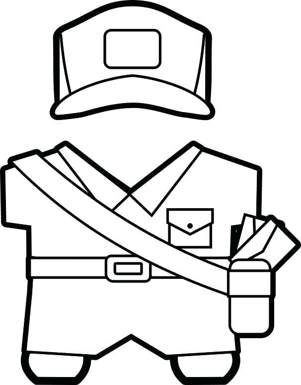 606x773 Mailman Hat Coloring Page