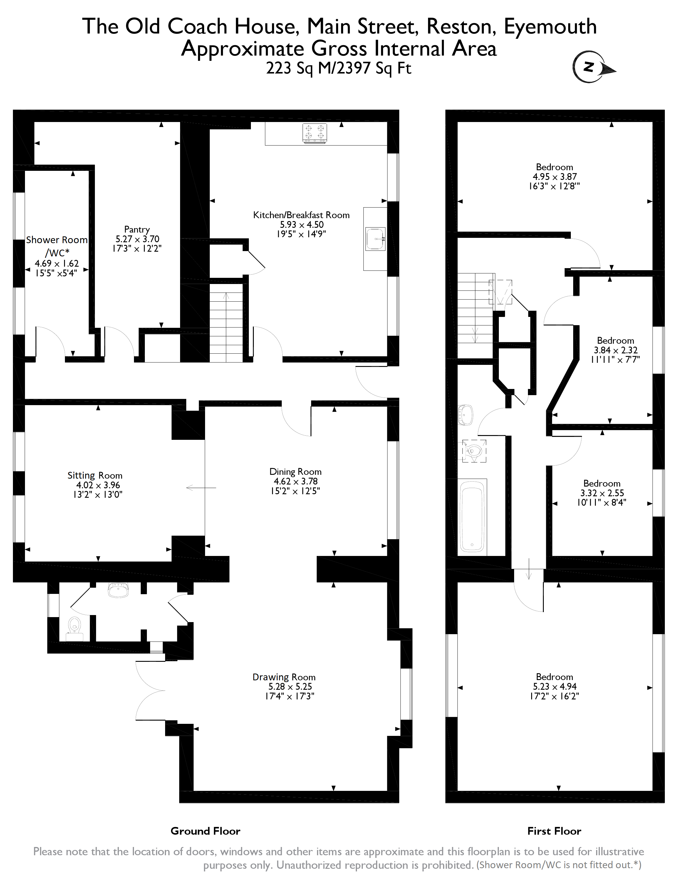 2318x3000 Bedroom House For Sale In Main Street, Reston, Eyemouth