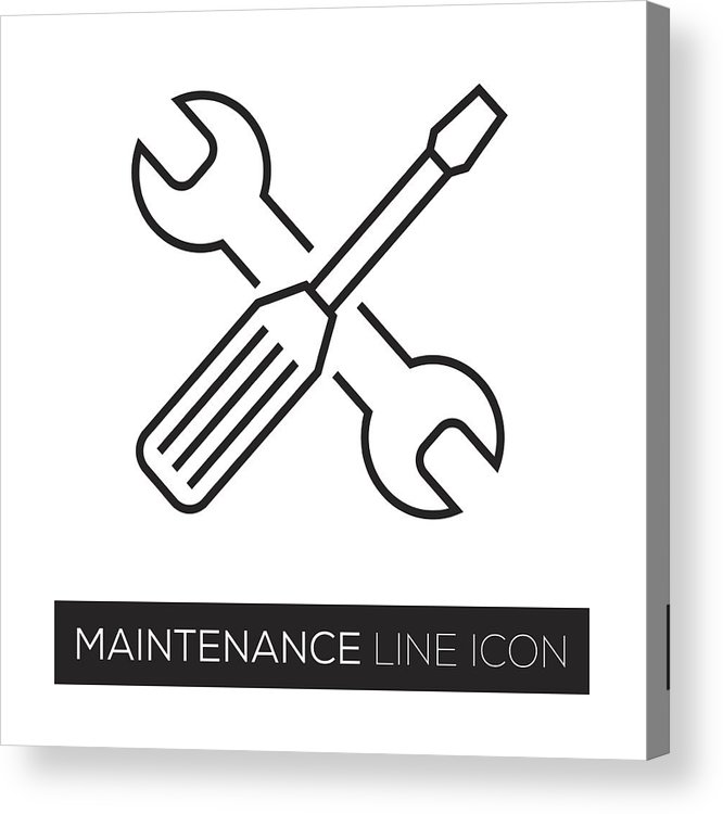 666x750 Maintenance Line Icon Acrylic Print