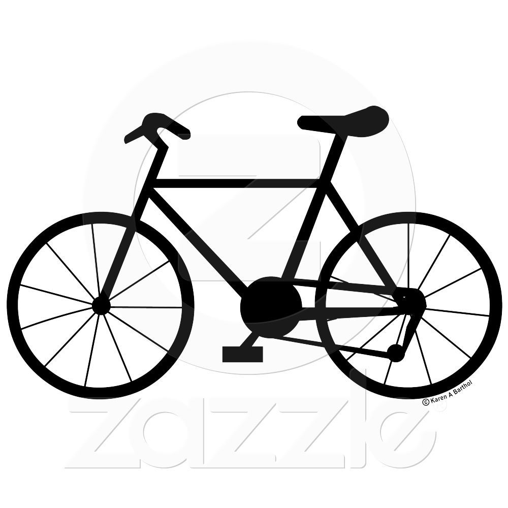 1000x1000 Bicycle Drawing Cutout West's Room Bicycle