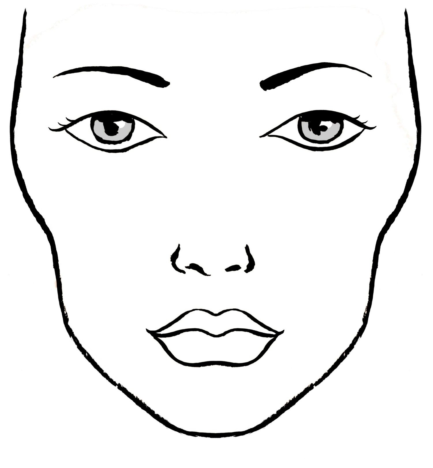 1500x1622 Face Lineart Makeup For Free Download