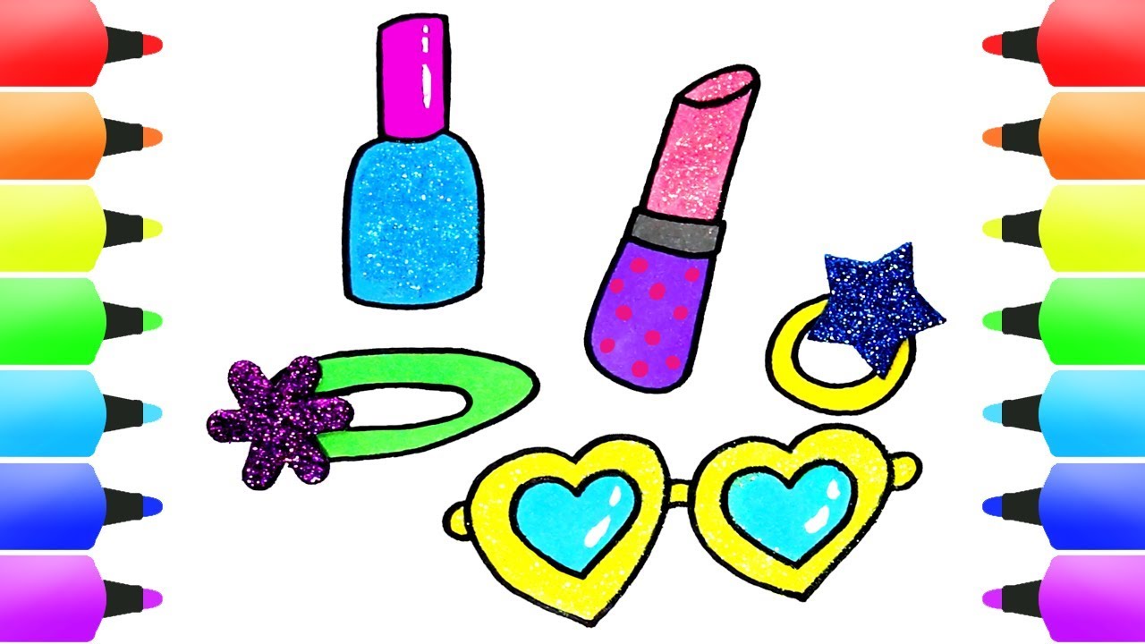 1280x720 Glitter Makeup Accessories Drawings! How To Draw Girls Stuff