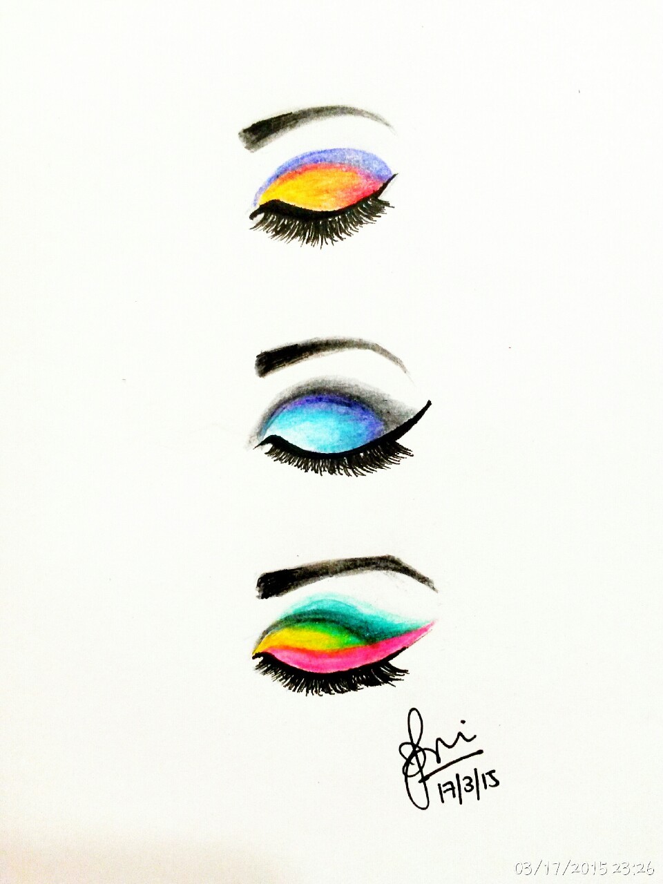 960x1280 Studiio Klaire Colourful Eye Makeup Drawings