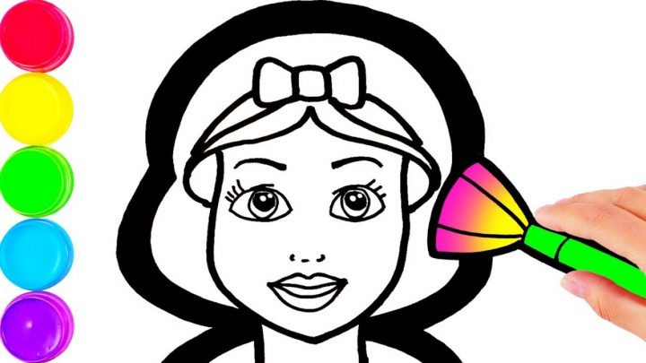 720x405 Glitter Princess Snow White Makeup Face Coloring And Drawing