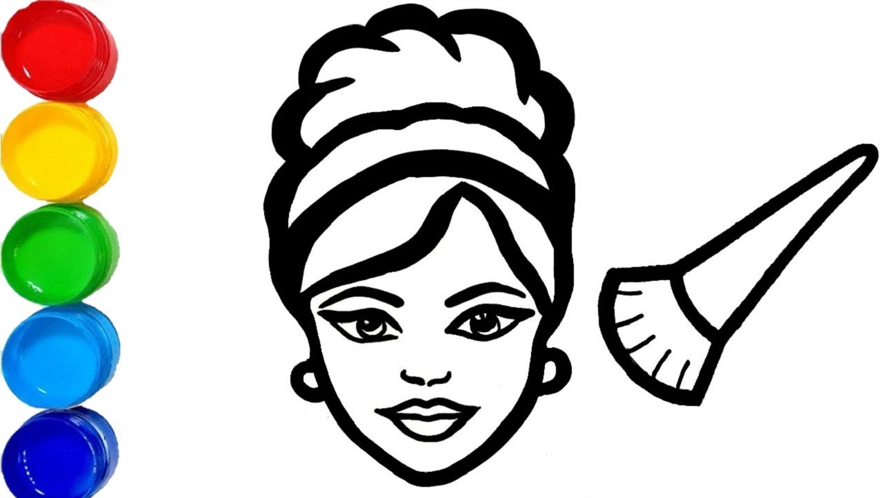 1280x720 Princess Beauty Makeup Face Coloring And Drawing Learn Painting
