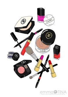 236x334 Cosmetics Products Drawing Illustration Ltbgtmakeupltgt