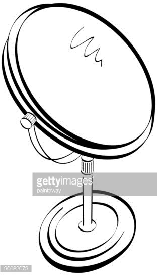 312x546 Whimsical Makeup Mirror Stock Vectors