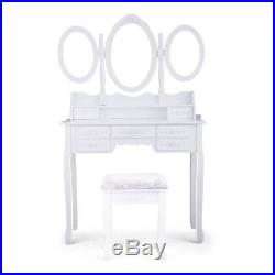 250x250 White Vanity Makeup Desk Dressing Table Set