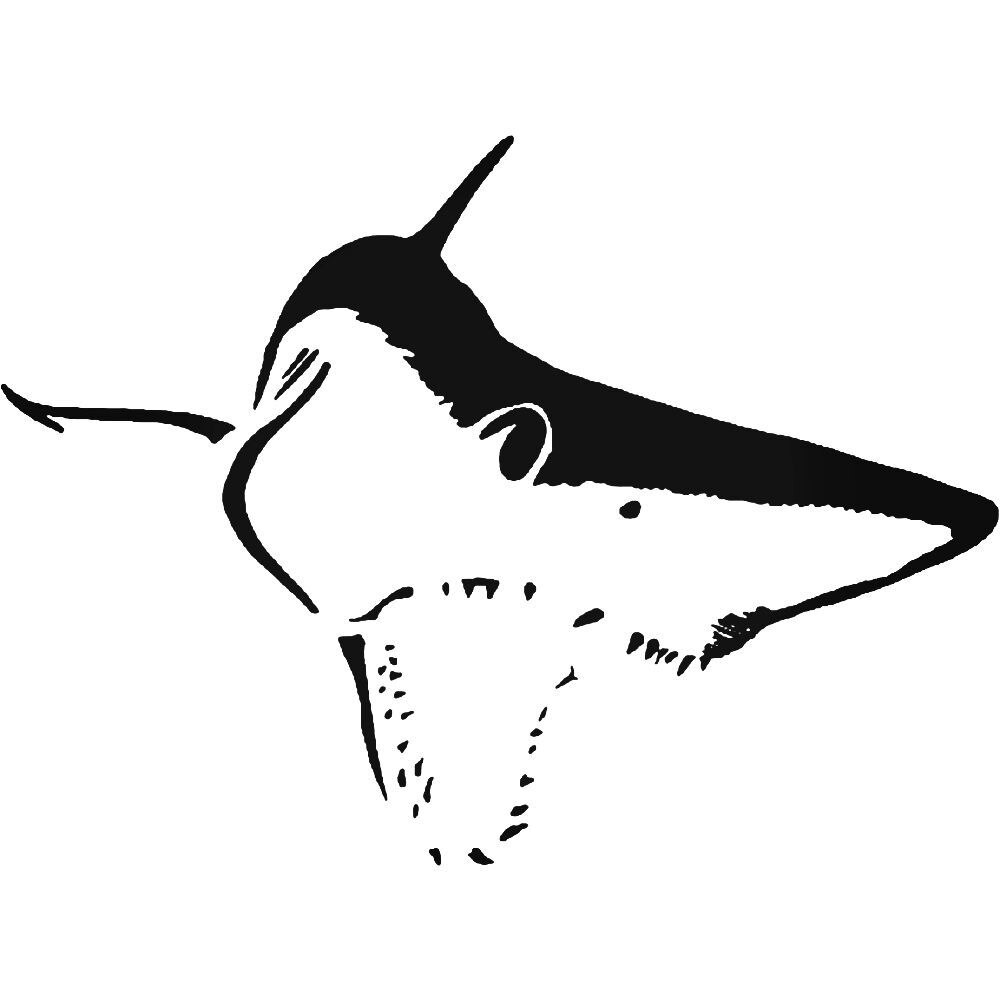 1000x1000 mako shark attack vinyl decal sticker