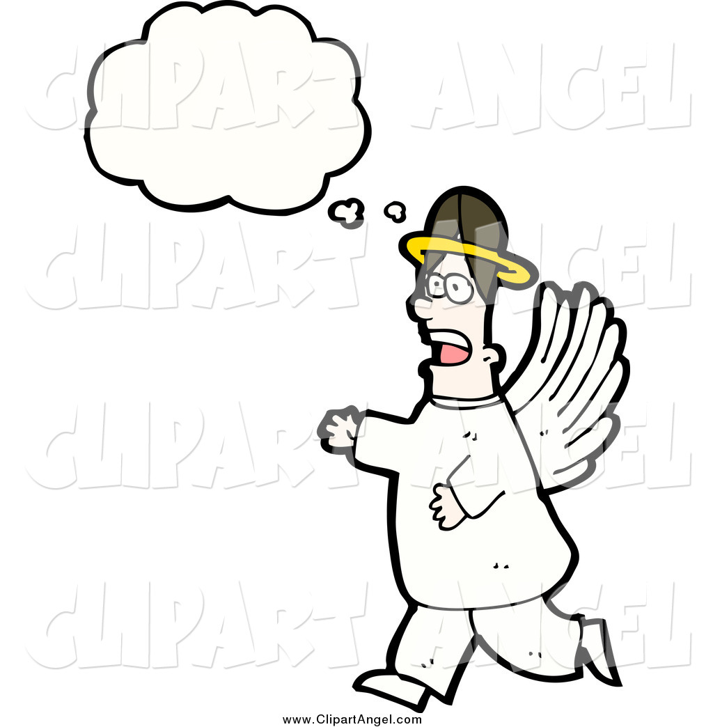 1024x1044 Illustration Vector Of A Worried Male Angel With A Conversation