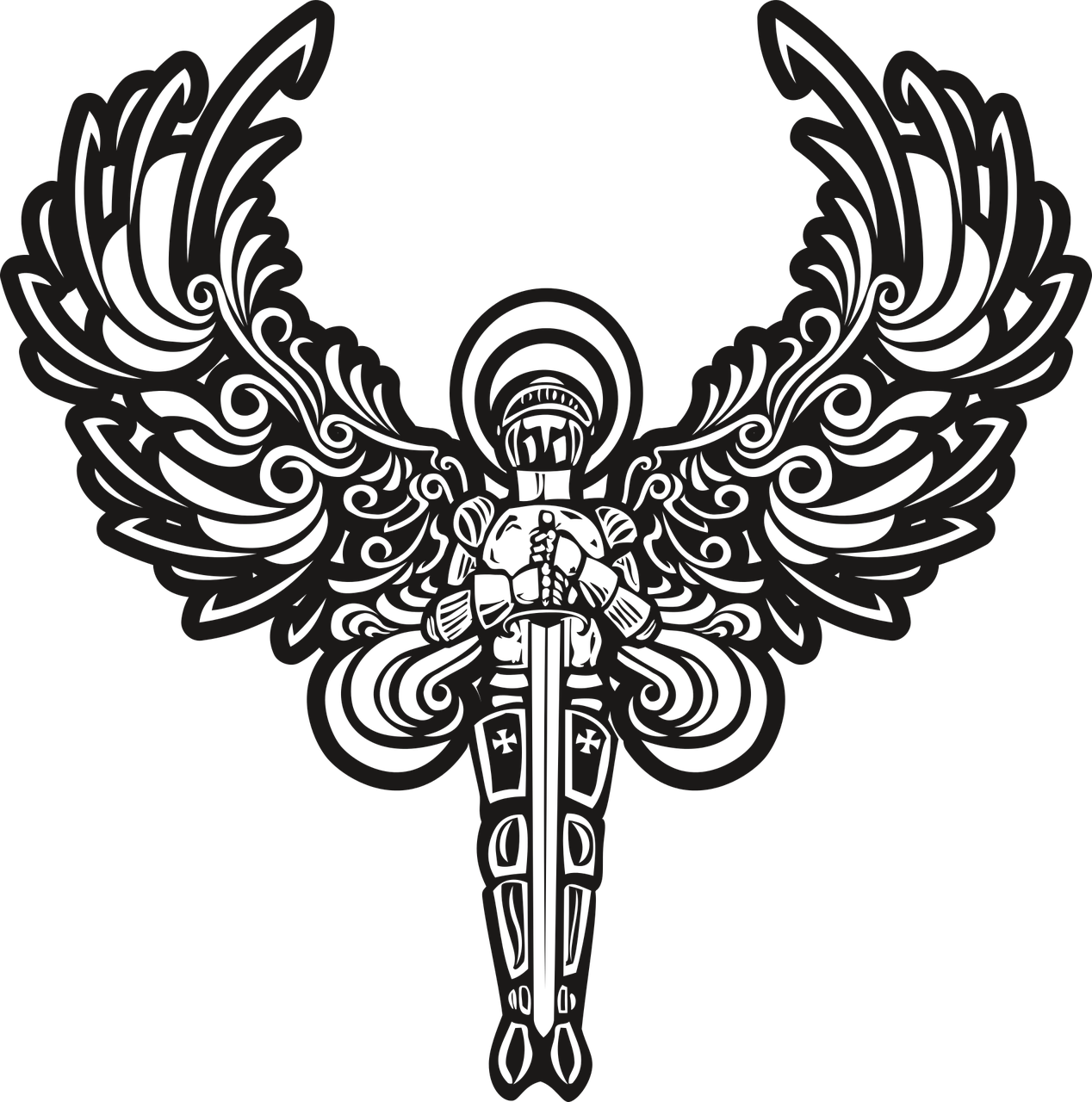 1268x1280 Angel, Wings, Character, No Background, Halo