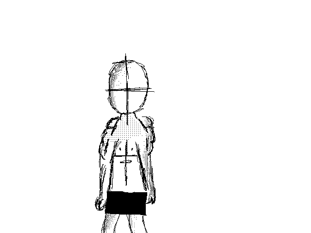 640x480 Male Body Shape Sketch