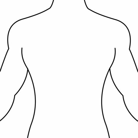 474x474 Human Body Outline Front And Back Pdf Outline Templates