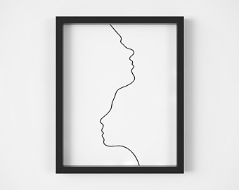 340x270 Line Drawing Male Etsy